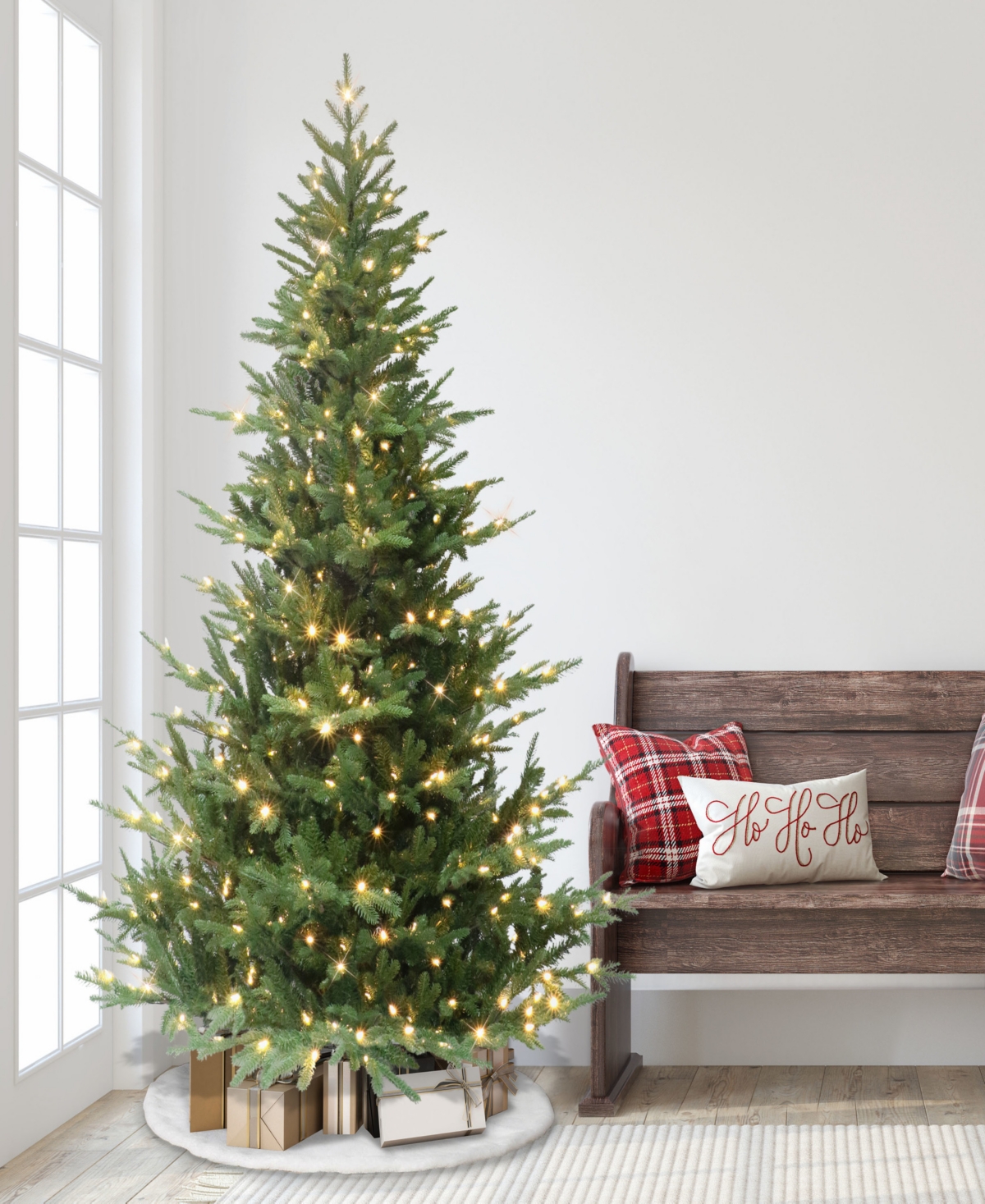 Puleo 7.5' Pre-lit Sacramento Fir Artificial Christmas Tree In Green