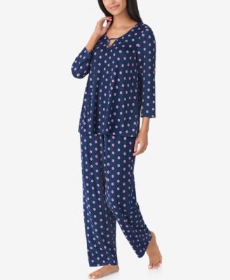 Women's 2-Piece 3/4-Sleeve Top and Pants Pajama Set