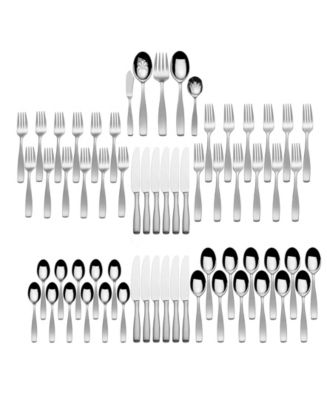 Mikasa Satin Loft 65 Pc. Flatware Set, Service for 12 - Macy's