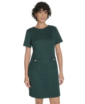 Petite Short Sleeve Knit Shift Dress