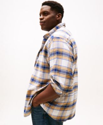 Men's Big and Tall Tartan Check Regular Fit Shirt