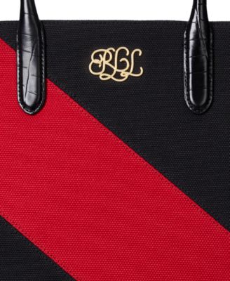 Two-Tone Canvas Large Devyn Tote Bag 