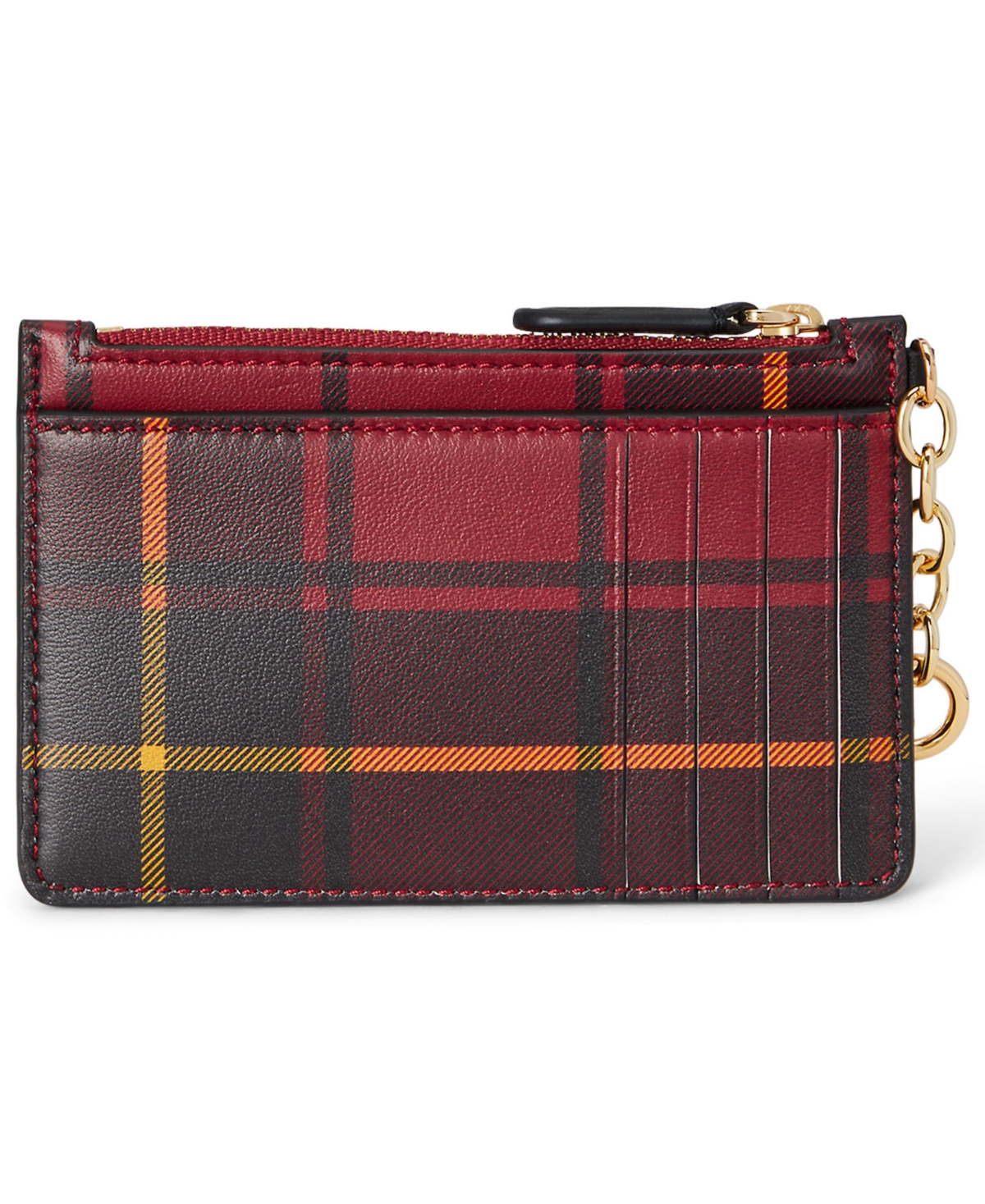 Ralph Lauren Women's Boxed Small Card Case Wallet In Red