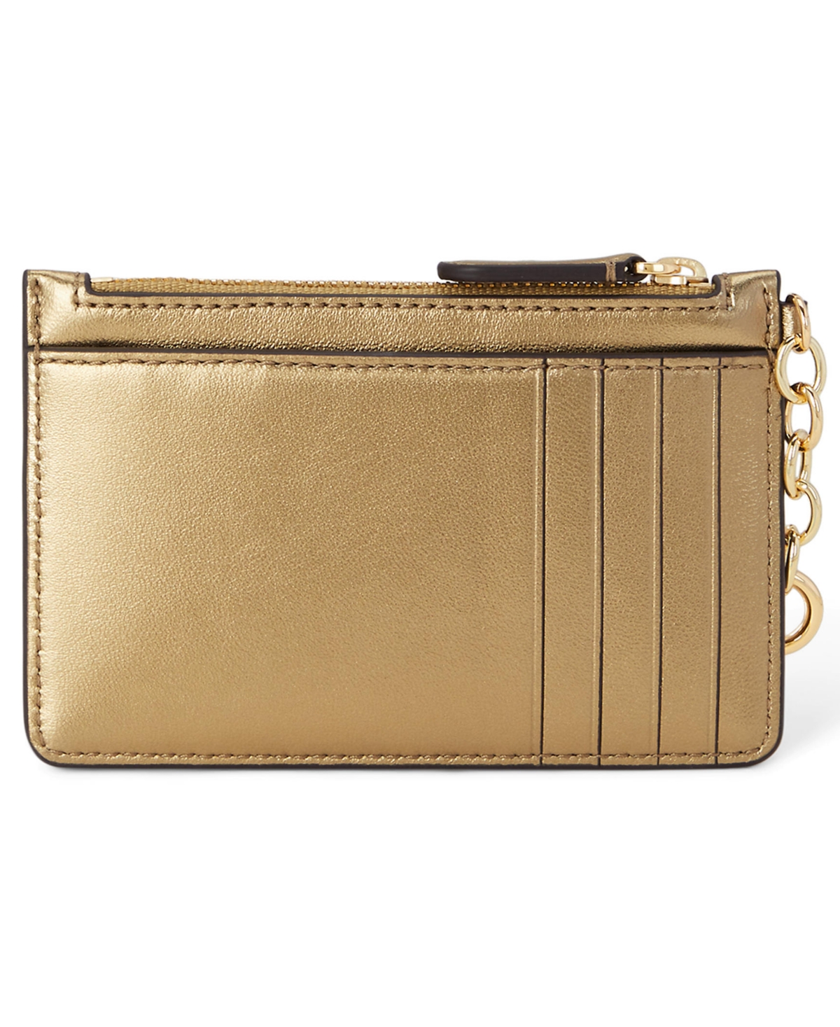 Ralph Lauren Women's Boxed Small Card Case Wallet In Gold