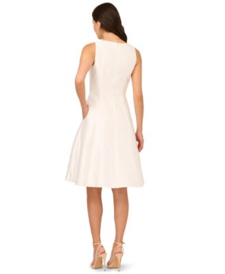 Women's Sleeveless Button Mikado Dress