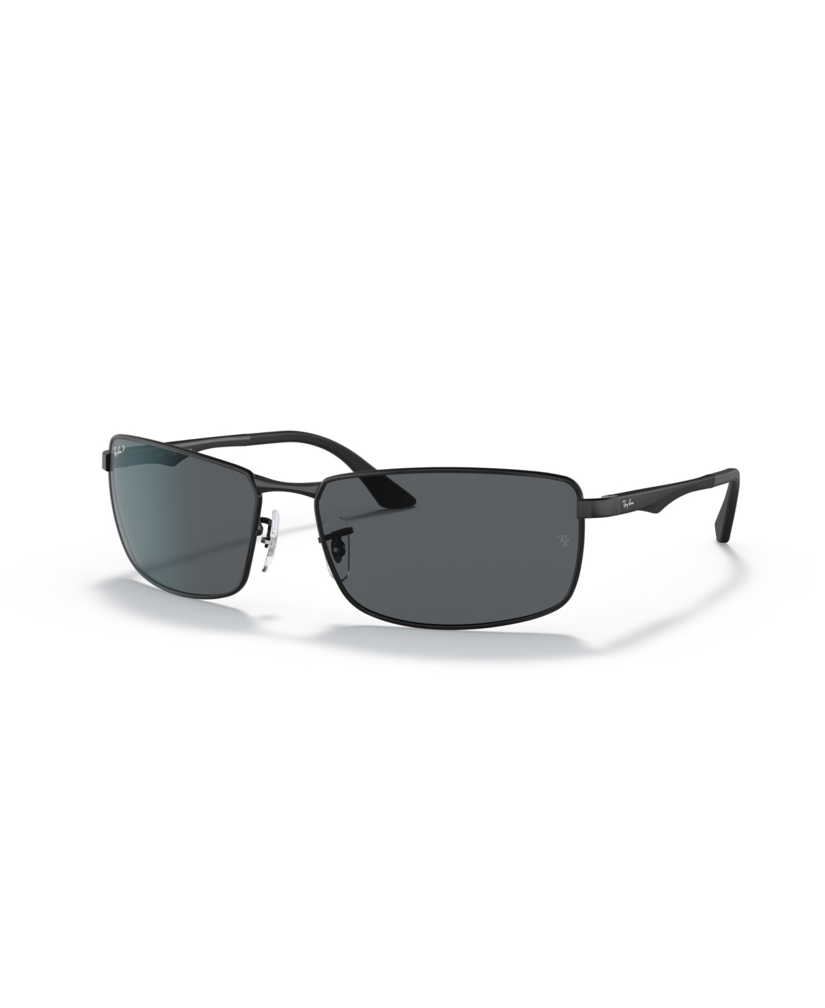 Ray Ban Rb3498 Sunglasses Black Frame Grey Lenses Polarized 61-17 In Green