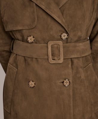 Women's Double Breasted Belted Trench Coat