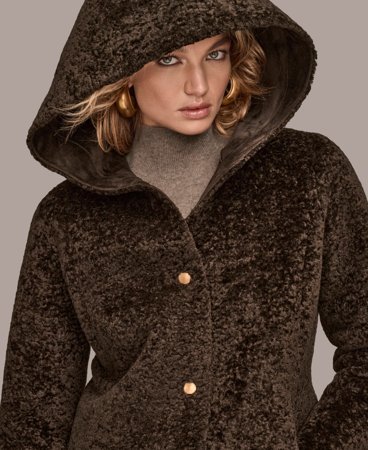 Donna Karan Women's Hooded Maxi Coat In Green