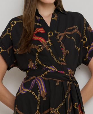 Women's Belted Crepe Dress