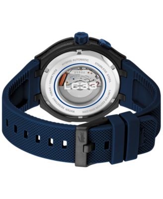 Men's LC33 Mech Hybrid Automatic Blue Silicone Strap Watch, 44mm