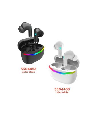 Wireless Gaming Earbuds with Noise Cancelation and RGB LED Lights With 22 Hour Playtime 3304452 Black