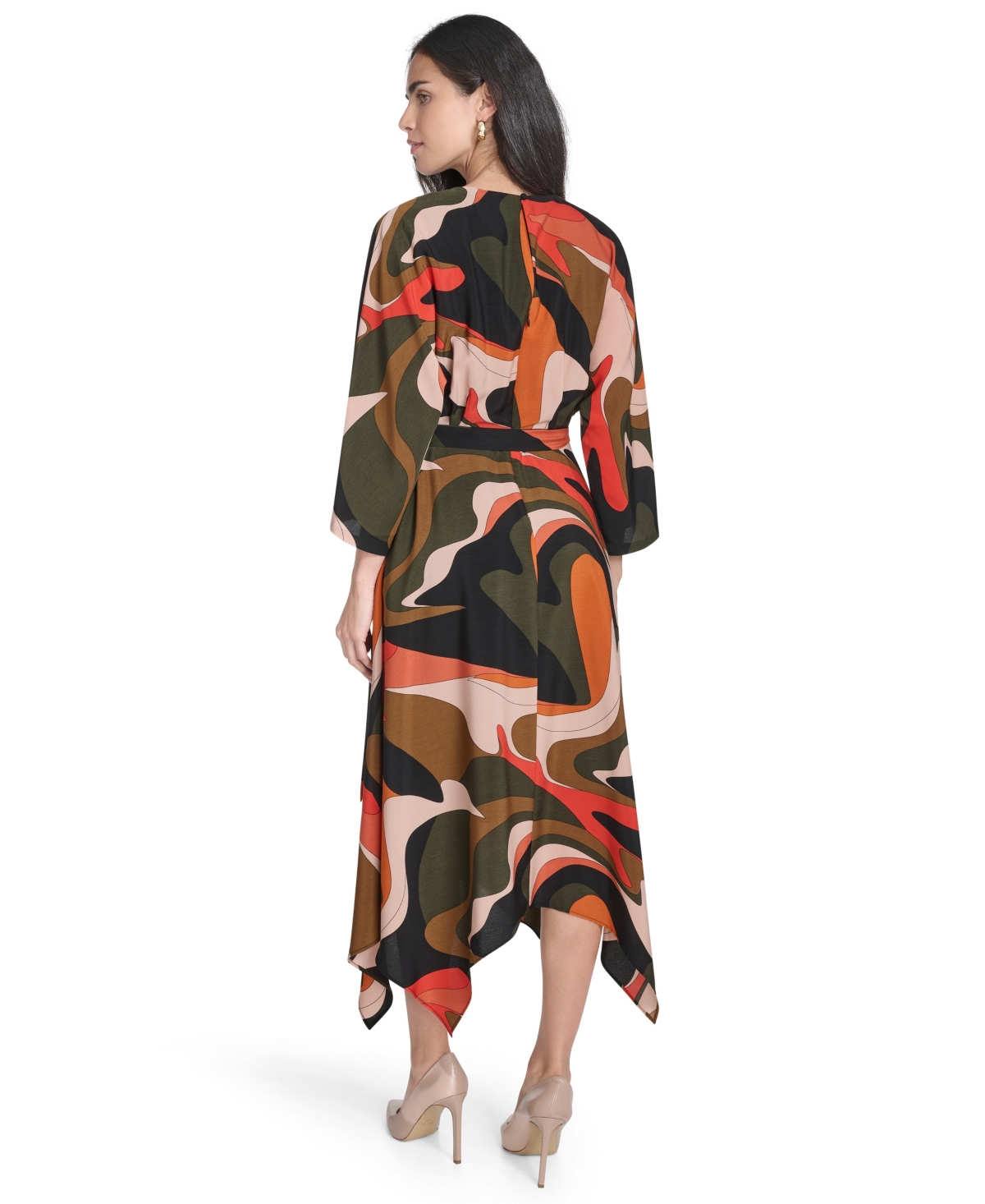Jessica Howard Women's Dolman Sleeve Crewneck Dress In Multi