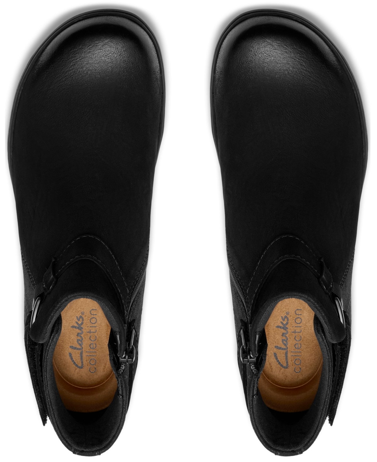 Clarks Collection Women's Carleigh Drift Wedge Booties In Black
