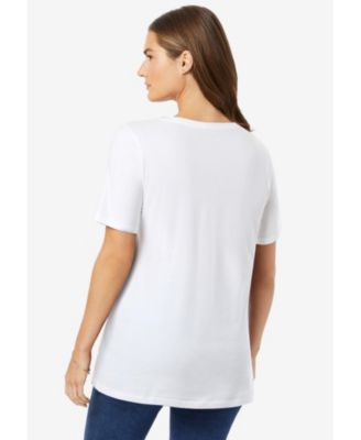 Plus Size Perfect Short-Sleeve Crewneck Tee