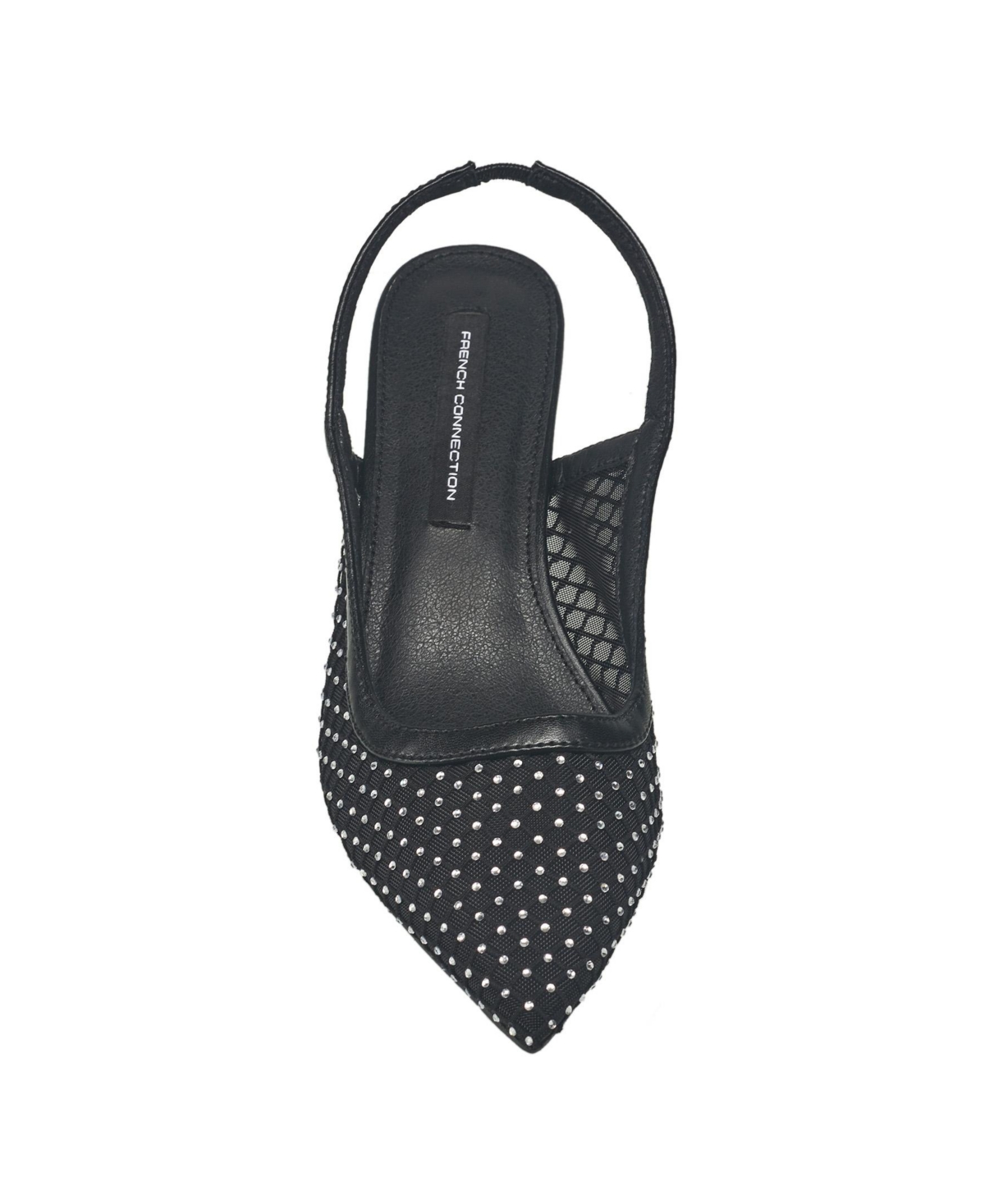 French Connection Women's Elea Mesh and Stone Slingback