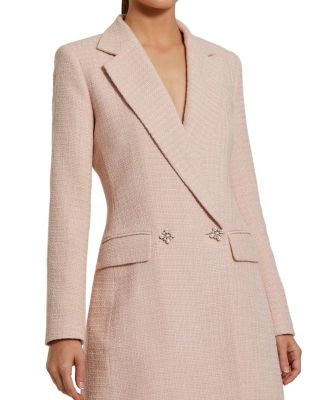 Women's Boucle Long Sleeve Blazer Mini Dress