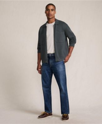 Men's Long Sleeve Fine Gauge Cotton Full Zip Chore Coat