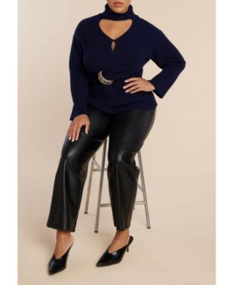 Women's Plus Size Sweater Ribbed Tube Top