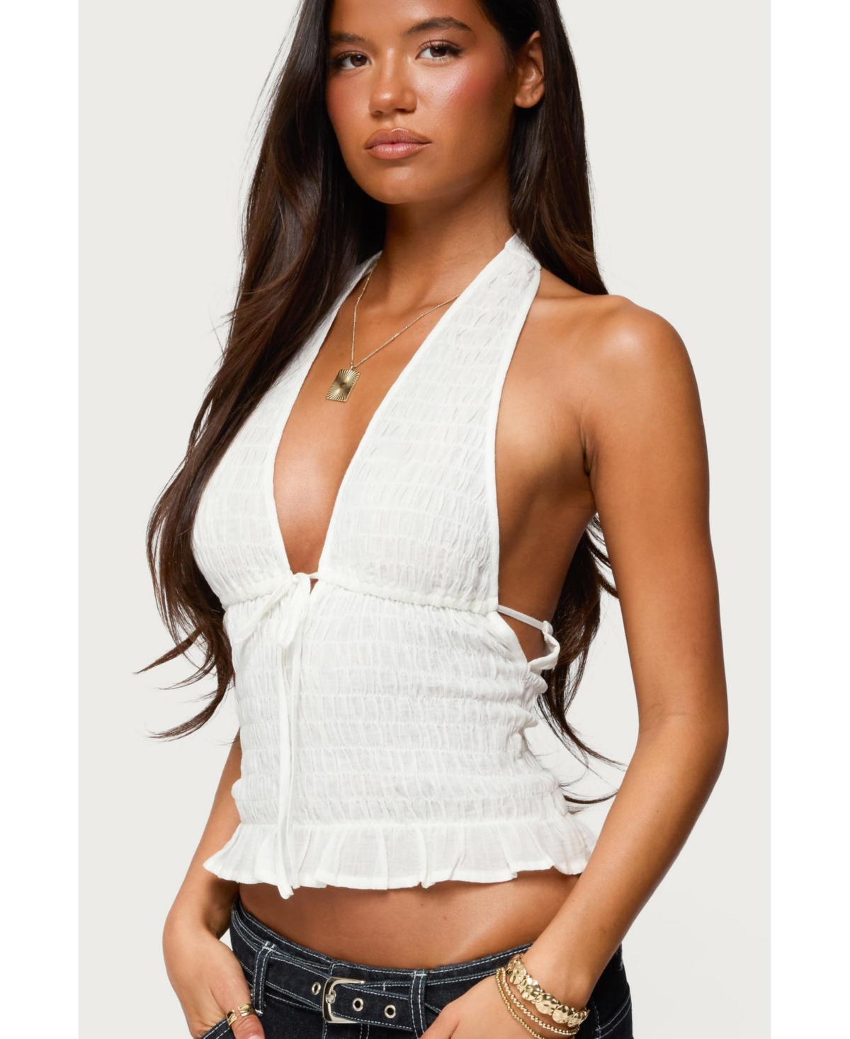 Edikted Women's Larissa Scrunch Halter Top