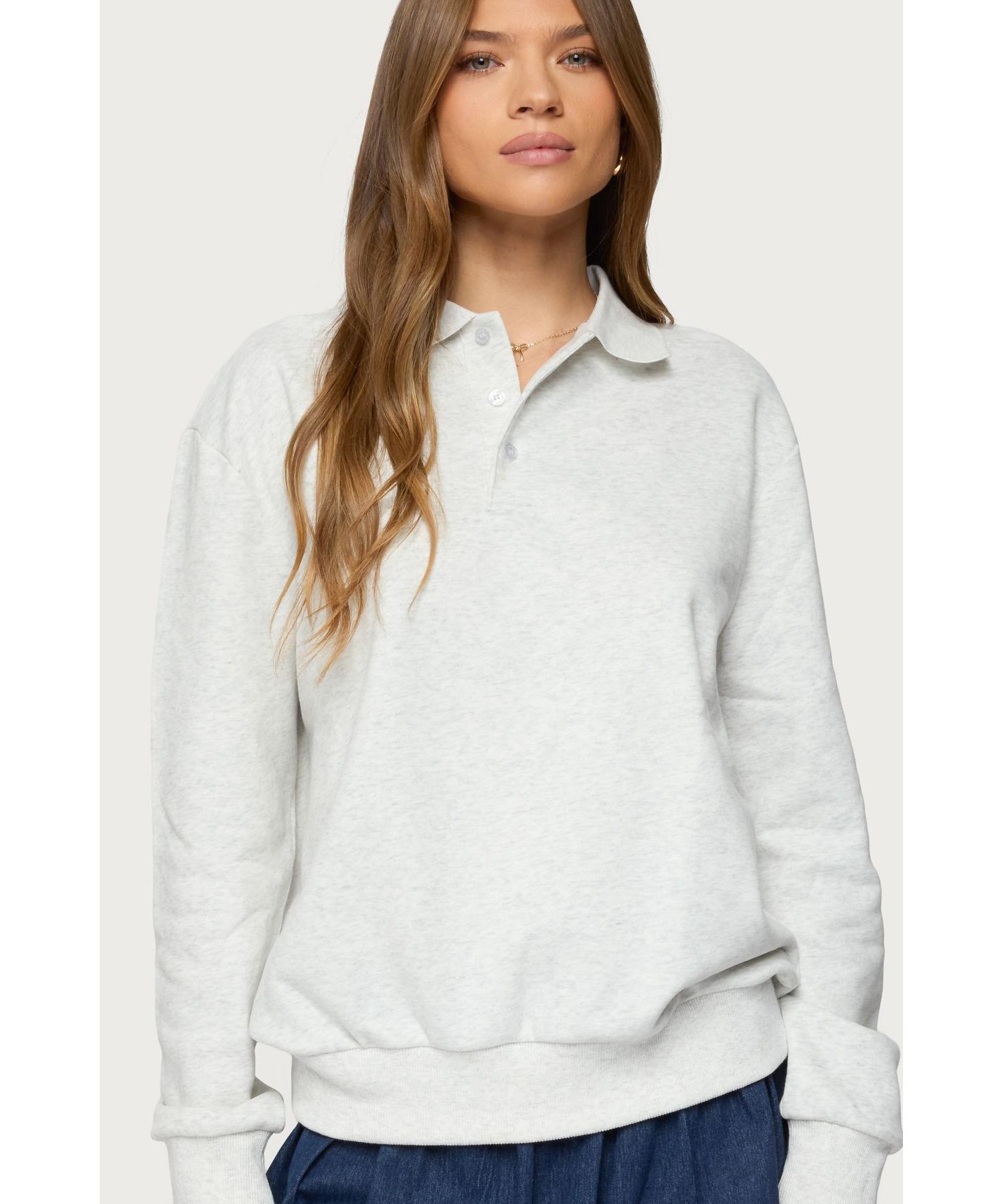 Women's Scholar Oversized Polo Sweatshirt