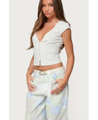 Womens Alza Button Up Top