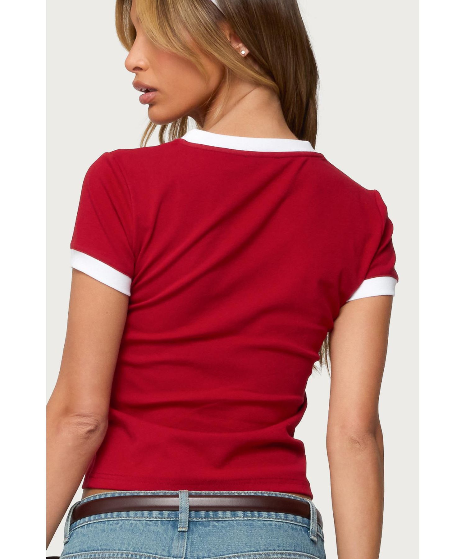 Womens Santa Monica V Neck T Shirt