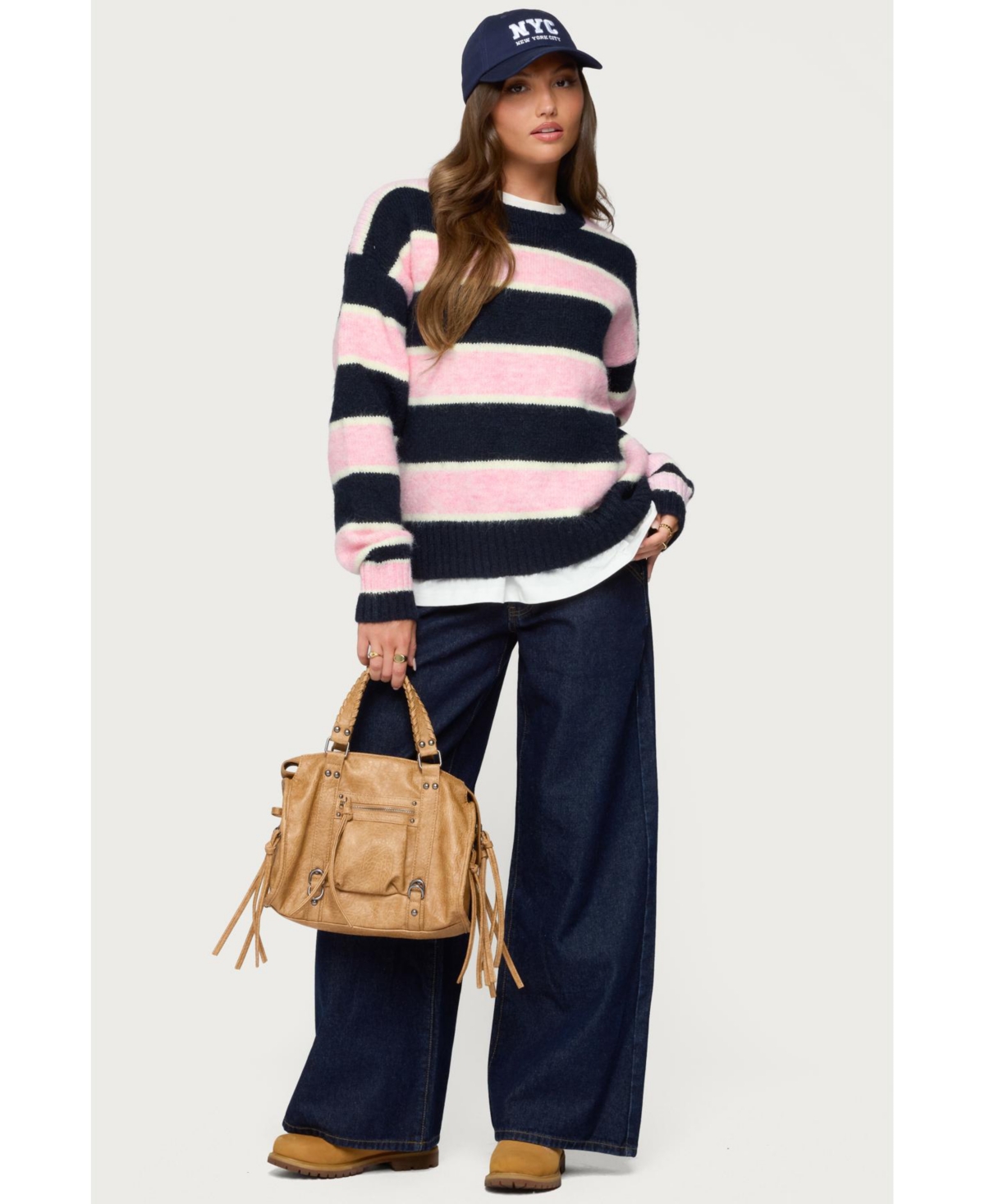 Edikted Women's Conrad Striped Knit Sweater