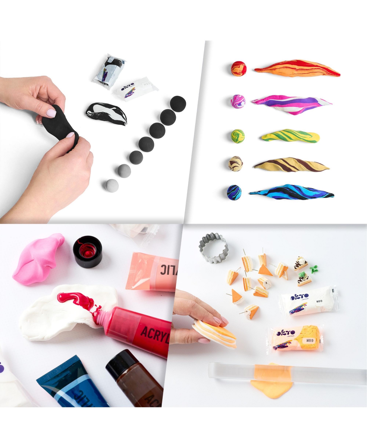 Wise Elk Okto Air-Dry Clay Compound – Colours L Air Clay Compound White (nan)