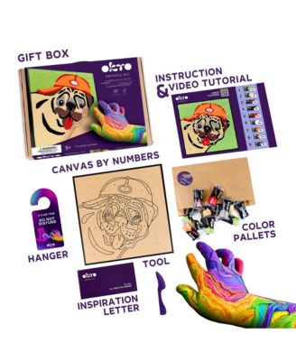 OKTO Air-Dry Clay by Numbers – 29x29 Pug Dog (11.4 x 11.4 in)