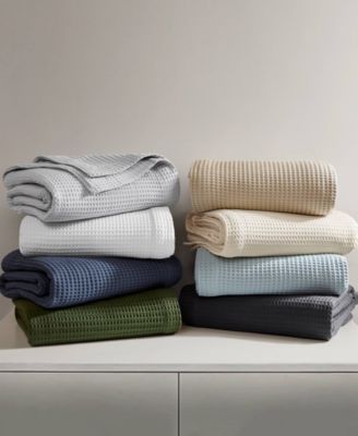 Waffle Weave Cotton Blanket, Full/Queen
