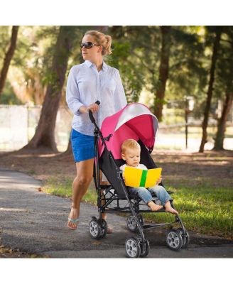 Toddler Folding Lightweight Umbrella Travel Stroller w/ Storage Basket
