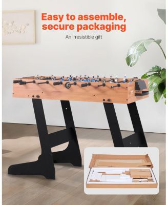 Folding Foosball Soccer Game Table Standard Size for Indoor Home Play