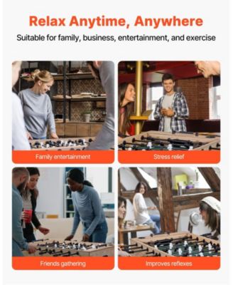 Foosball Soccer Game Table Standard Size for Indoor Home or Game Room