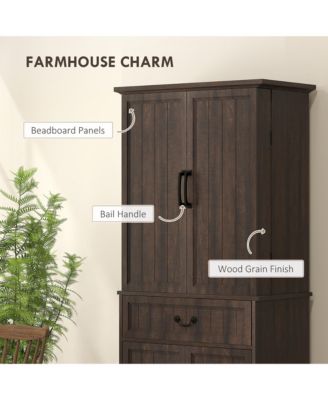 Stylish Kitchen Storage Cabinet with Ample Shelves for Pantry and Dining Room Storage