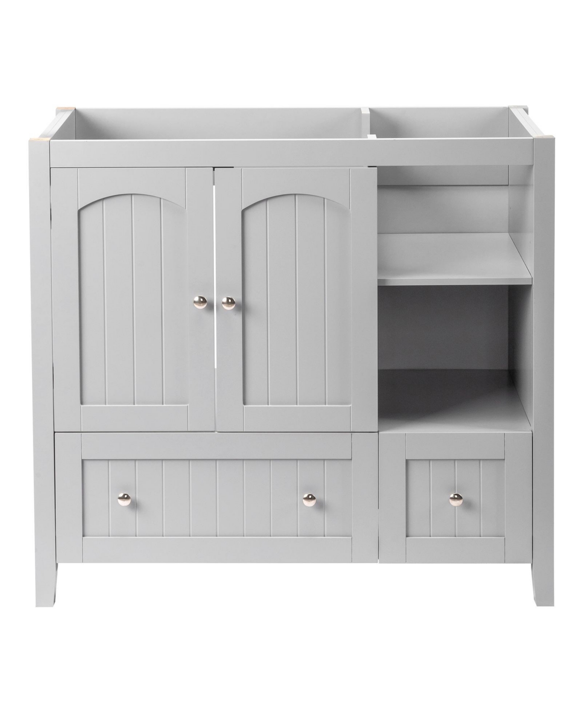 Slickblue Bathroom Vanity Cabinet Mdf Lacquered Double Door 2 Drawer
