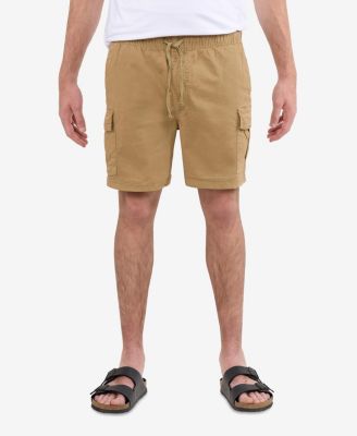 X RAY Men's 6 Inches Elastic Pull On Waistband Twill Cargo Shorts
