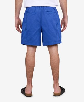 X RAY Men's 6 Inches Elastic Pull On Waistband Twill Cargo Shorts