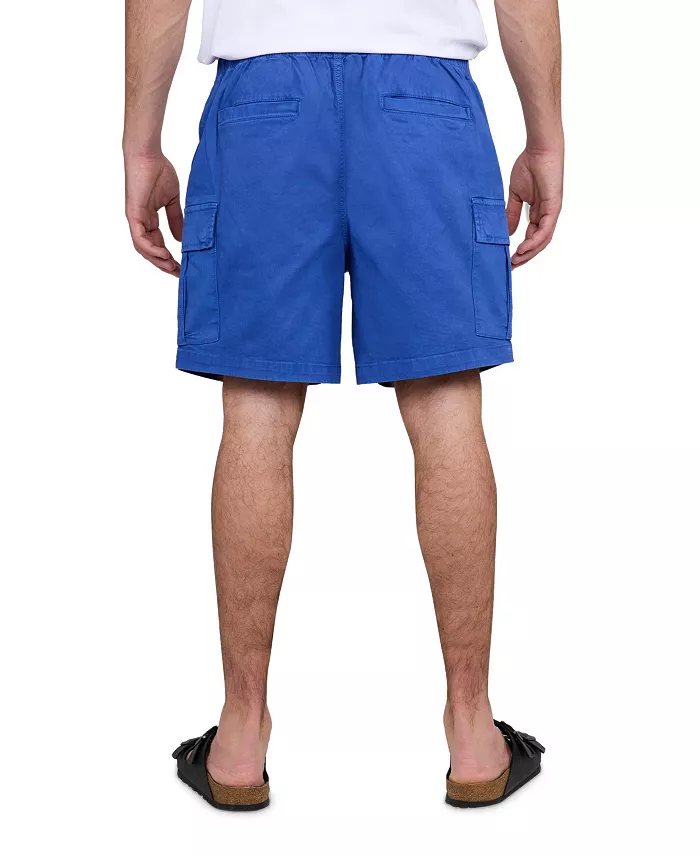 Men's 6 Inches Elastic Pull On Waistband Twill Cargo Shorts - thumbnail 6