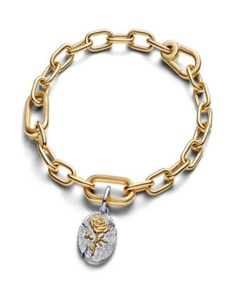 Two Tone Rose Medallion Charms