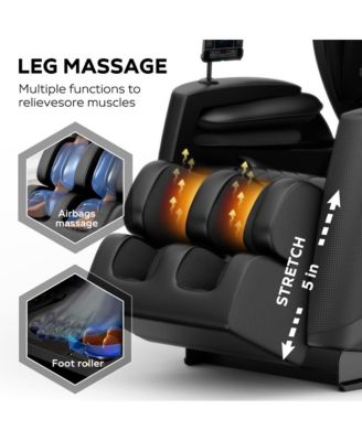 Zero Gravity Massage Chair Recliner with Heat, Foot Roller & Air Compression, Full Body Massage for Home Relaxation