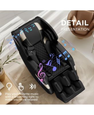 Zero Gravity Massage Chair with Heat, Foot Roller & Air Compression, Full Body Recliner with Bluetooth-Maison Boucle