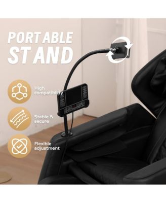 Full Body Massage Chair with Heat & Air Compression, Zero Gravity Recliner with Calf Rollers & Bluetooth