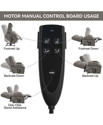 Heavy Duty Power Lift Recliner with Dual Motors, Massage & Heat, Infinite Position Chair with Cup Holders