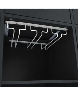 39.8" Wide Rubberwood, MDF Power Outlet, Drop Leaf, Wine Glass Rack, 2 Drawers, Locking Wheels Mobile Kitchen Island Cart