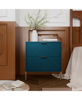 2-Drawer Nightstand With Elegant Design
