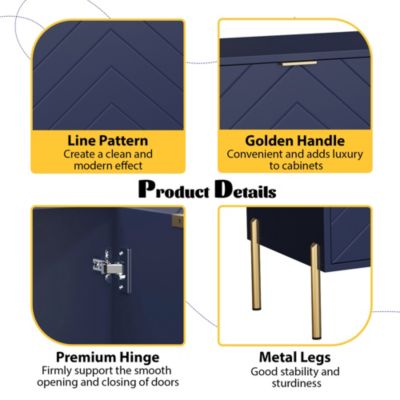 4-Door Accent Cabinet More Large Storage Cabinet