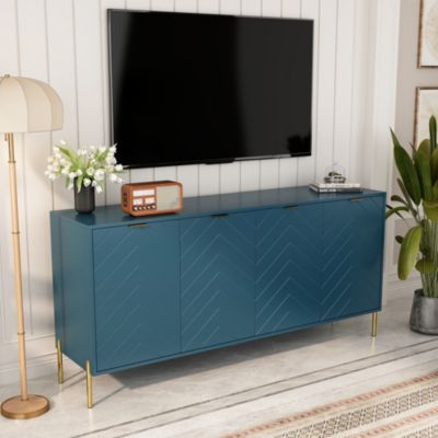 4-Door Accent Cabinet More Large Storage Cabinet