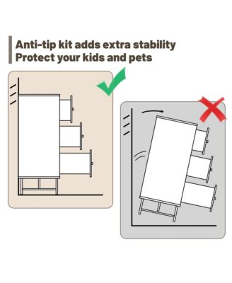 6-Drawer Dresser Chest with Metal Base