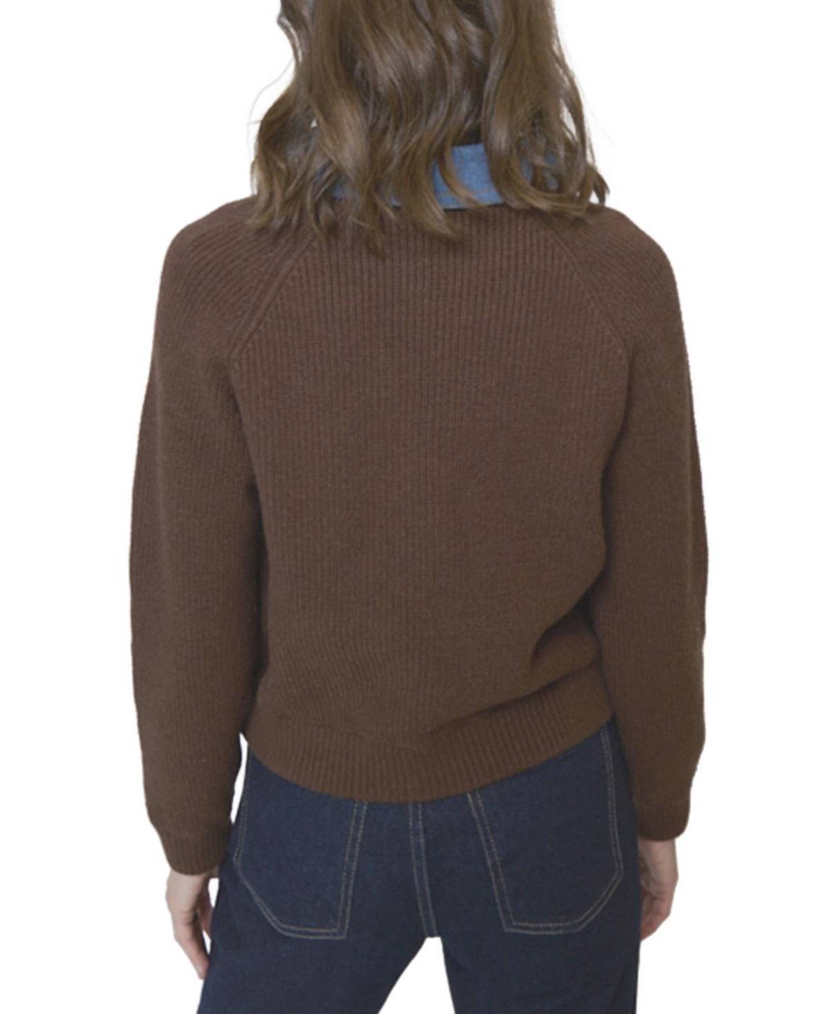 Central Park West Women's Dash Denim Collar Pullover