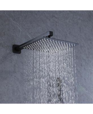 Waterfall Spout Single Handle 3-Spray Square High Pressure Tub and Shower Faucet in (Valve Included